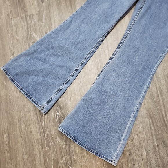 Vintage * Bell Bottom Flare Jeans * Sequins Sz S - Picture 5 of 9